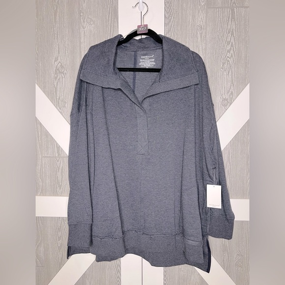 Westbound Tops - 327. NWT Westbound Denim Gray Oversized Pullover Sweatshirt 3X